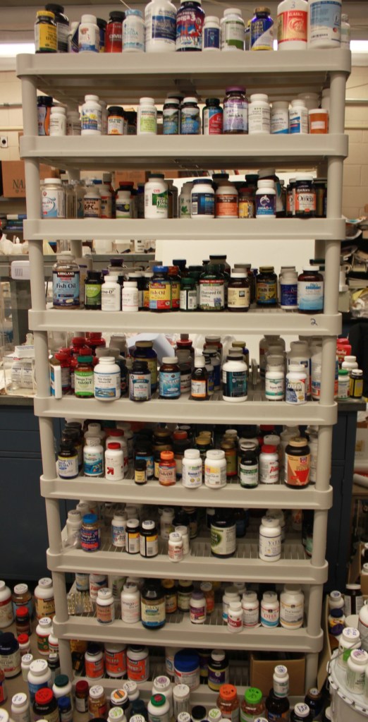 Collection of omega-3 dietary supplements.