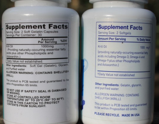 Where is the amount of EPA and DHA per DSHEA law?